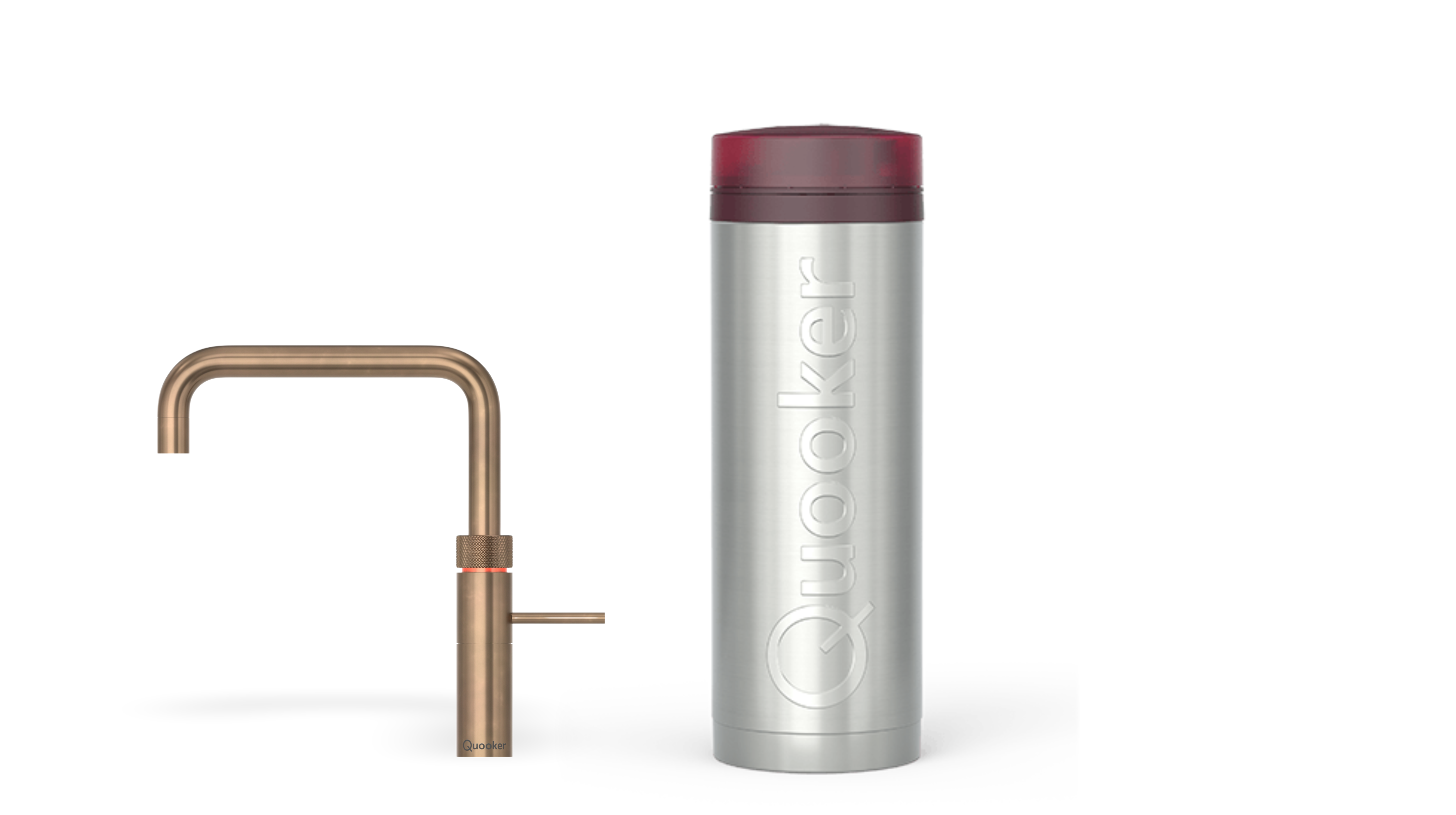 Quooker Pro3 Fusion Square Messing Patina