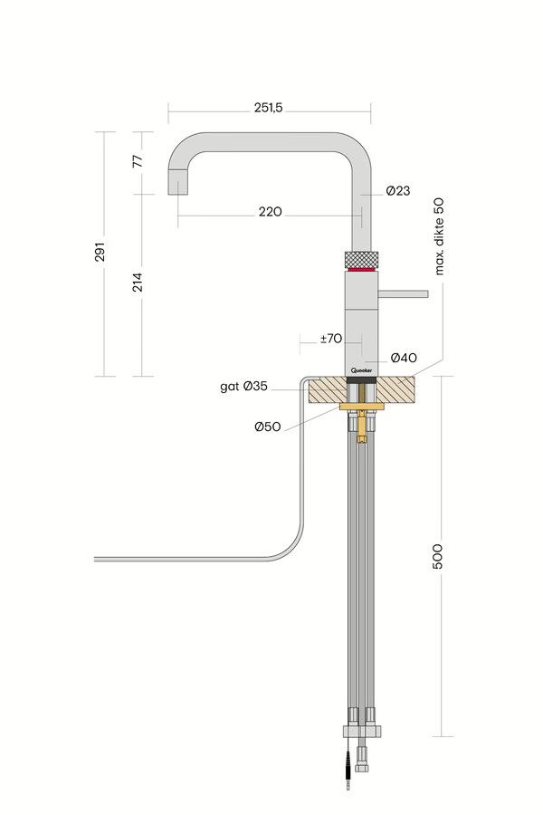 Quooker Pro3 Fusion Square RVS