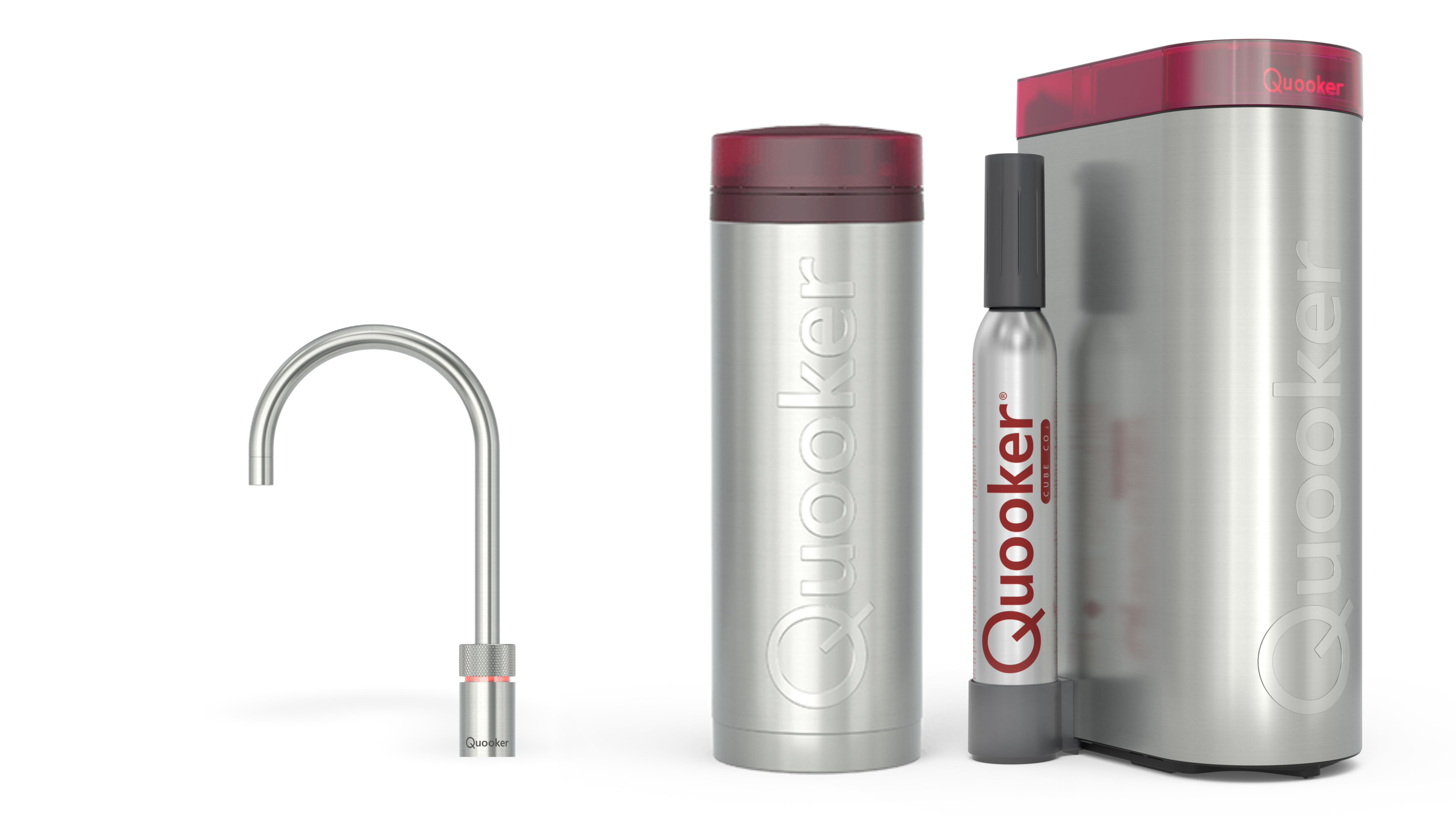 Quooker Pro3 Nordic Round RVS + Cube