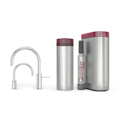 Quooker Pro3 Nordic Round Twintaps Chroom + Cube