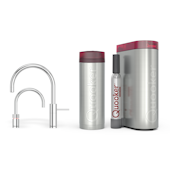 Quooker Pro3 Nordic Round Twintaps Chroom + Cube