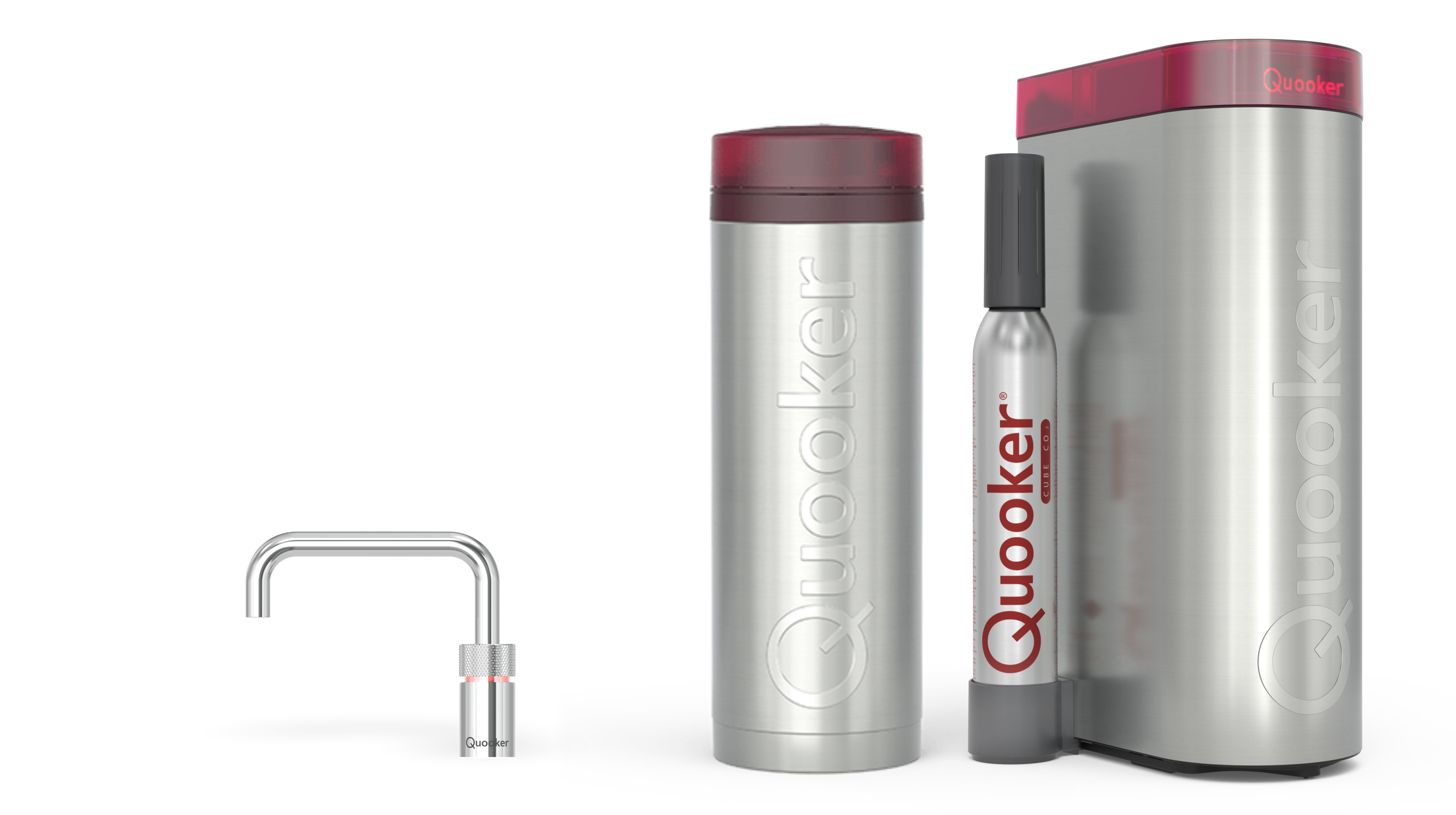 Quooker Pro3 Nordic Square Chroom + Cube