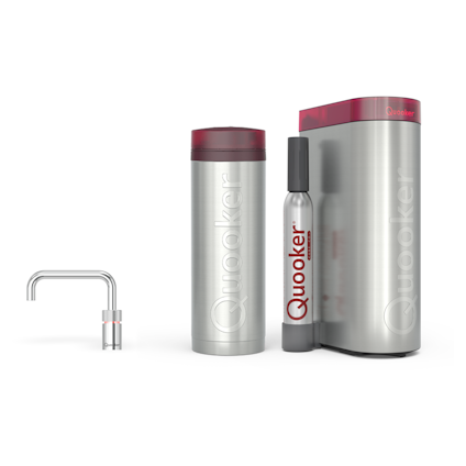 Quooker Pro3 Nordic Square Chroom + Cube