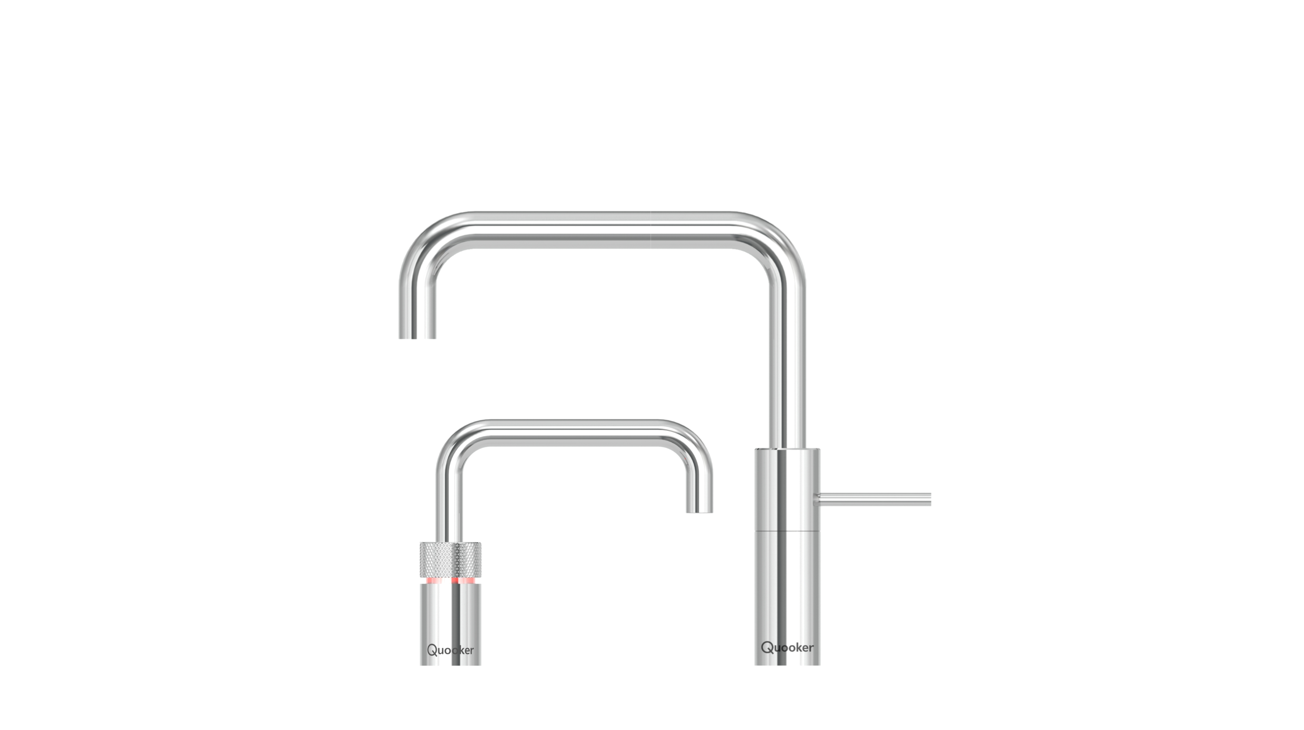 Pro3 Nordic Square Twintaps Chroom + Cube Quooker afbeelding 2