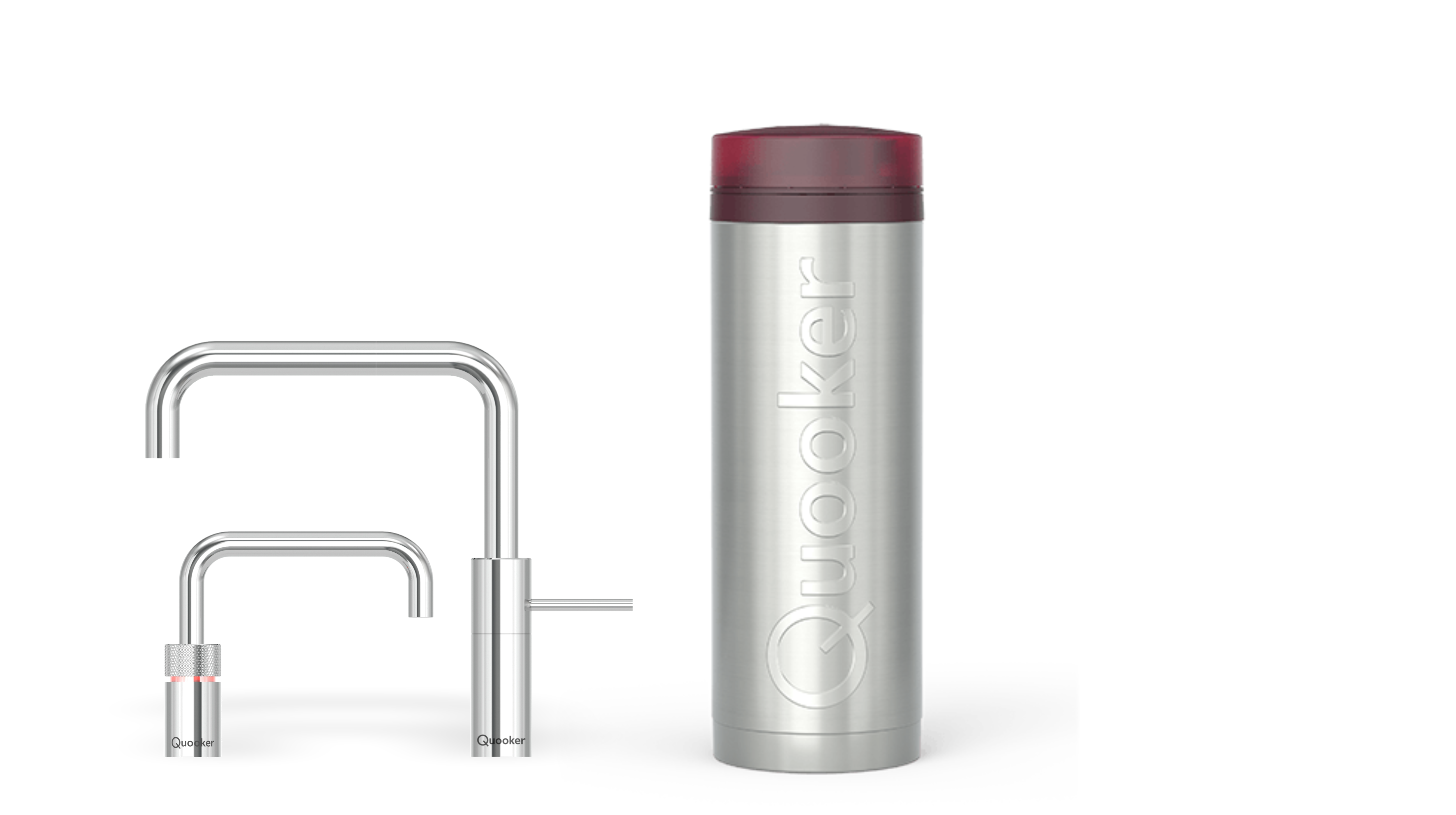 Quooker Pro3 Nordic Square Twintaps Chroom