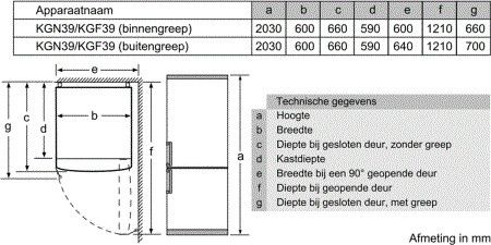 Siemens KG39N7XEB vrijstaand koelkast afbeelding 6