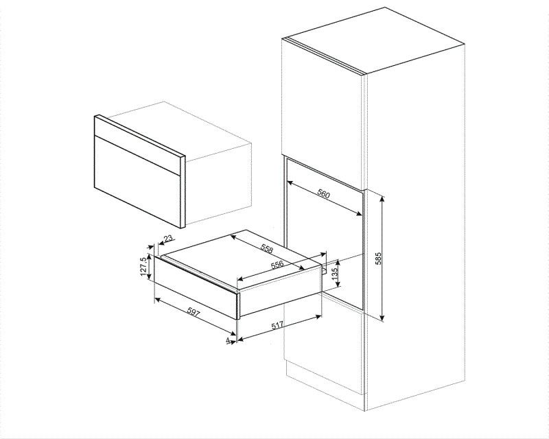 Smeg warmhoudlade CPR615NR afbeelding 3