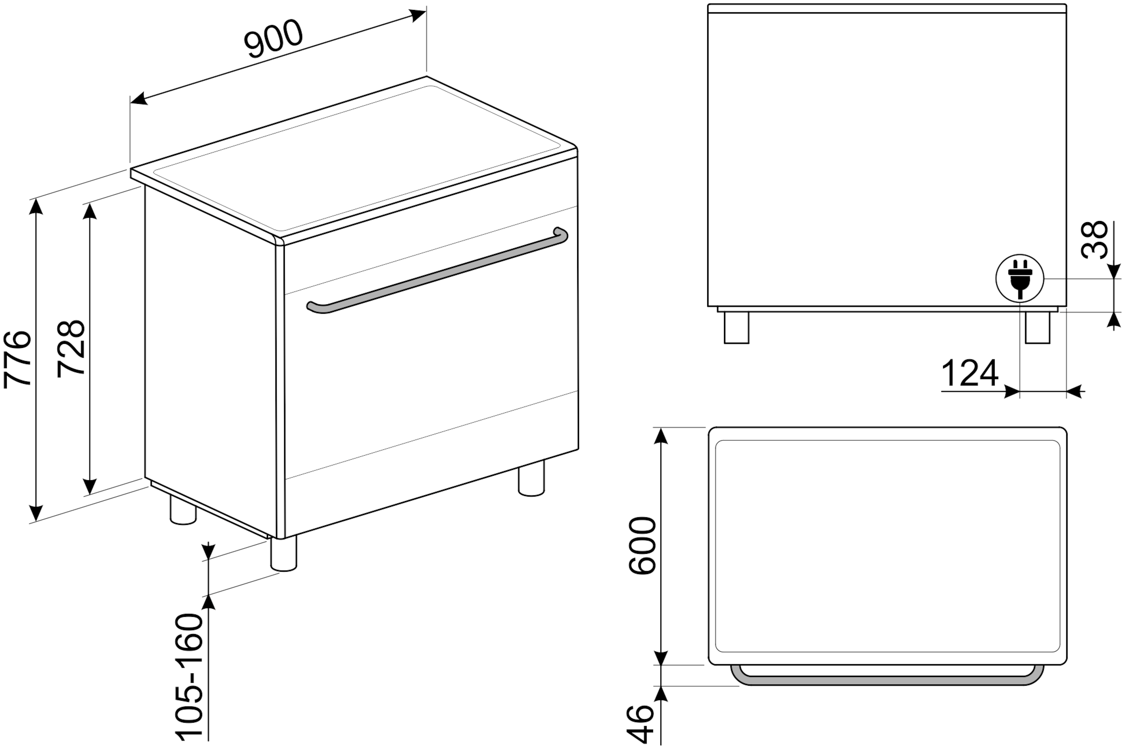 Smeg fornuis CX91IMBL afbeelding 3