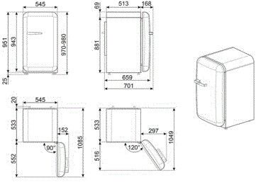 Smeg koelkast FAB10HRPB5 afbeelding 3