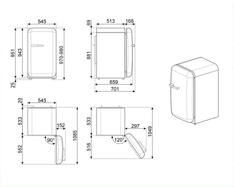 FAB10RBL5 van Smeg afbeelding 5