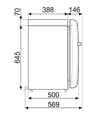 Smeg koelkast vrijstaand FAB5RPG6 afbeelding 4
