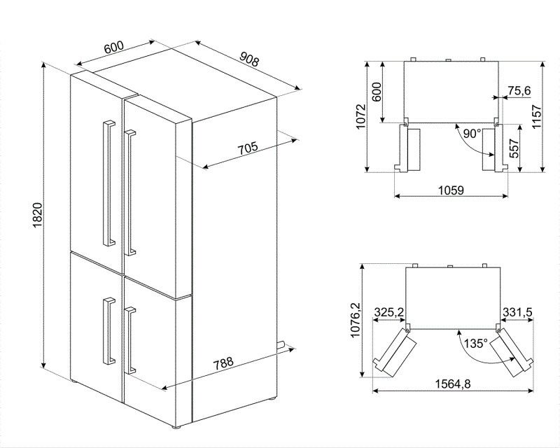 Smeg koelkast FQ60BDF afbeelding 3