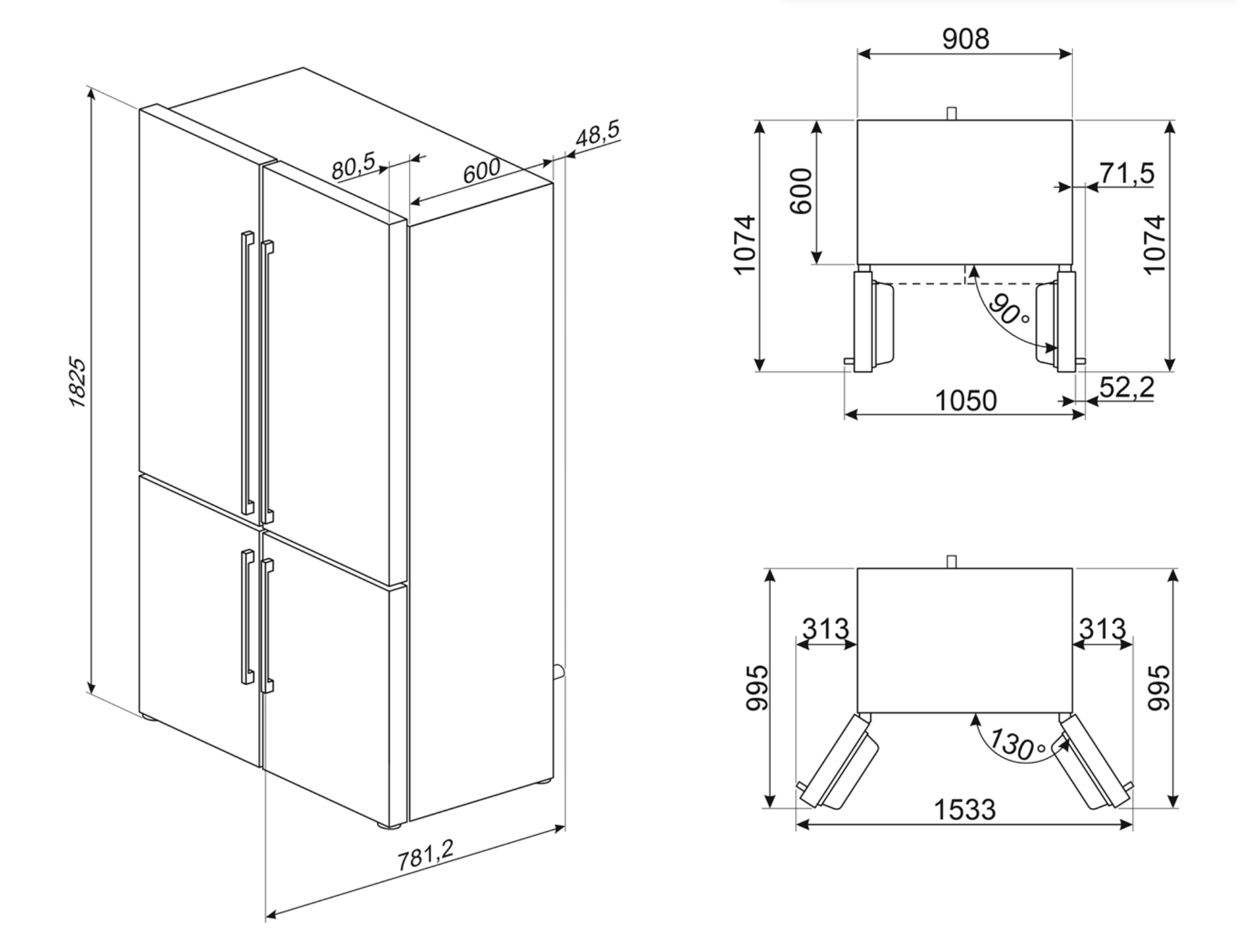 Smeg koelkast FQ60NDE afbeelding 3
