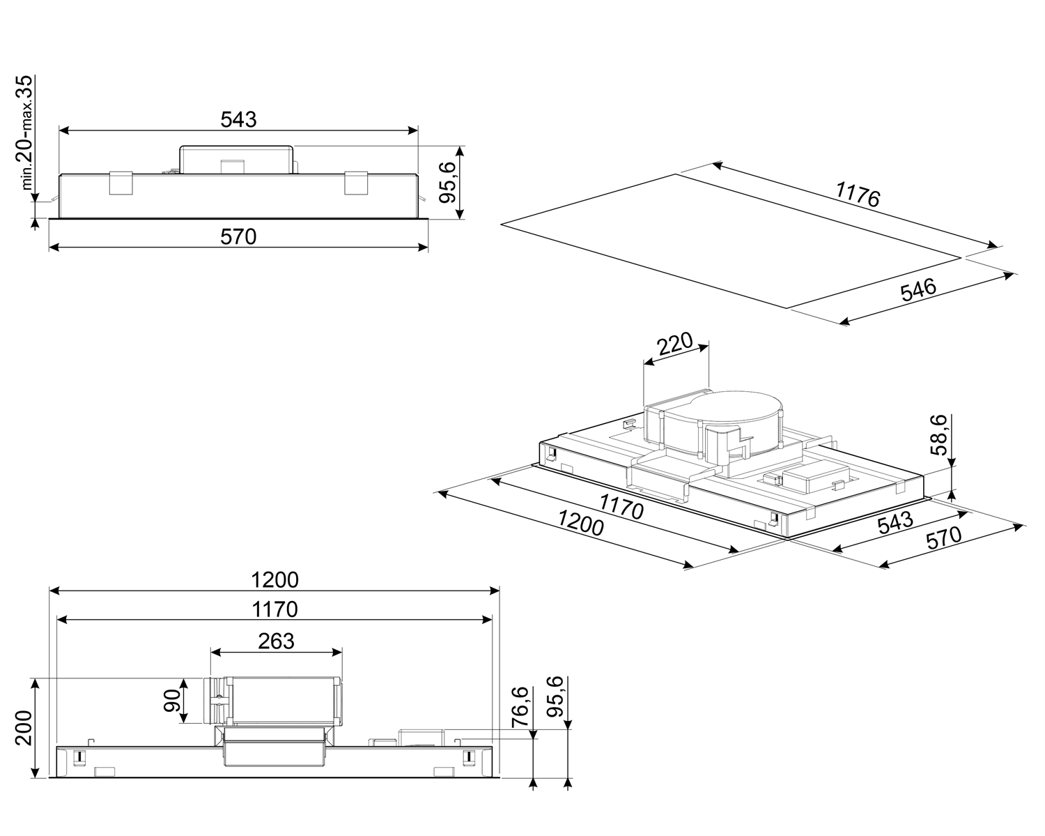 Smeg afzuigkap KLT12L4WH afbeelding 3