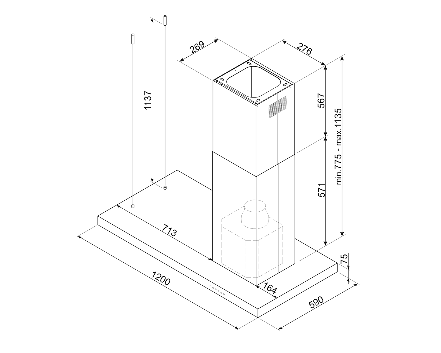 Smeg afzuigkap  KLTI12L4MB afbeelding 4