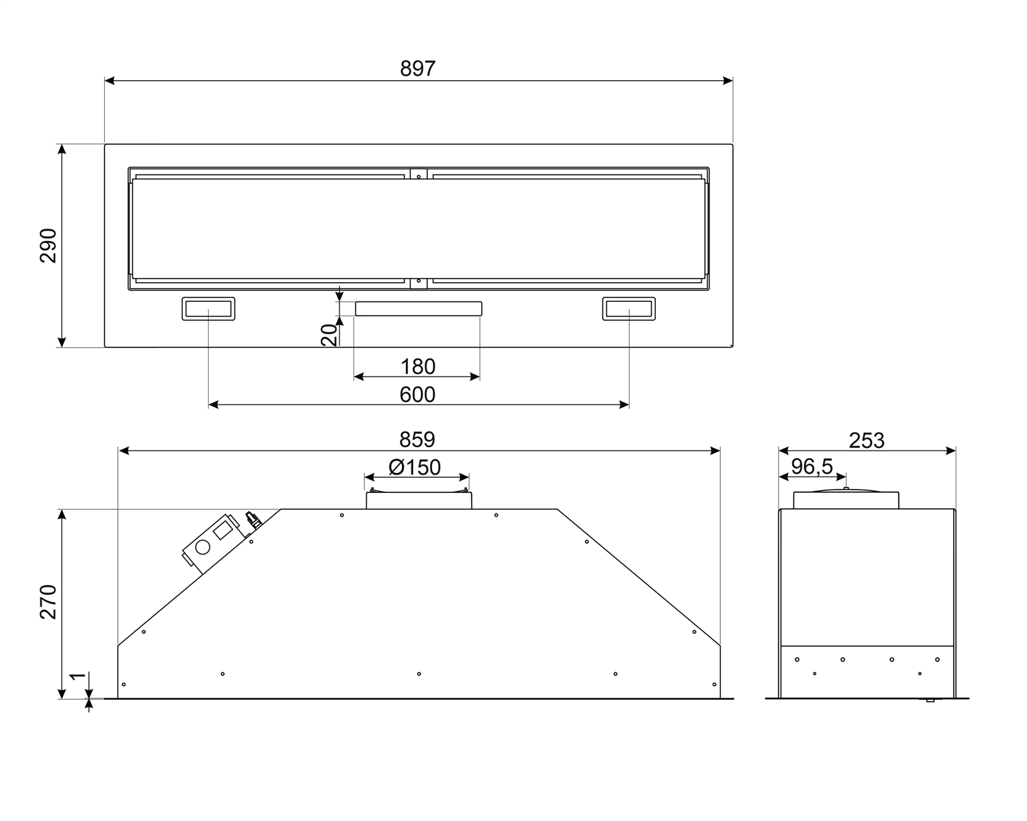 Smeg afzuigkap KSG9P4MB afbeelding 3