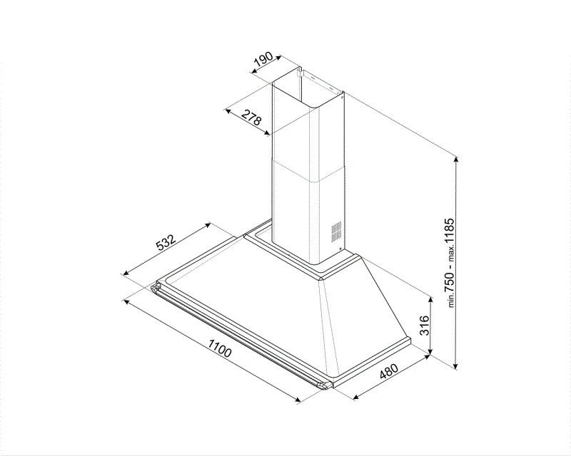 Smeg afzuigkap KT110BLE afbeelding 3