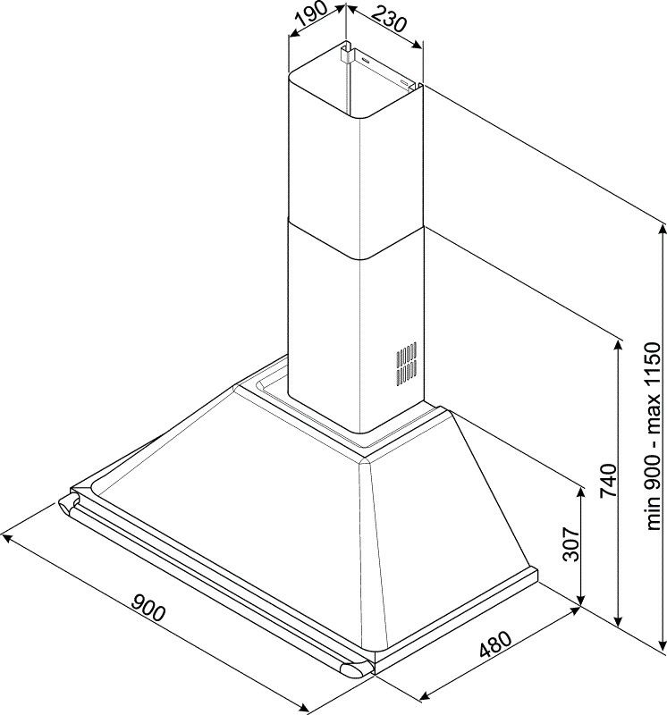 Smeg afzuigkap KT90PE afbeelding 3