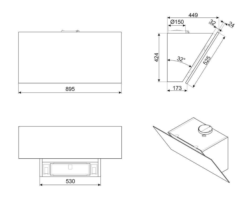 Smeg afzuigkap  KV394MB afbeelding 4