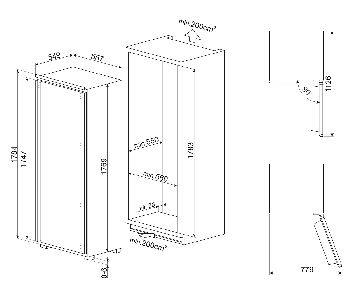 Smeg S9F174DND inbouw vriezer afbeelding 5