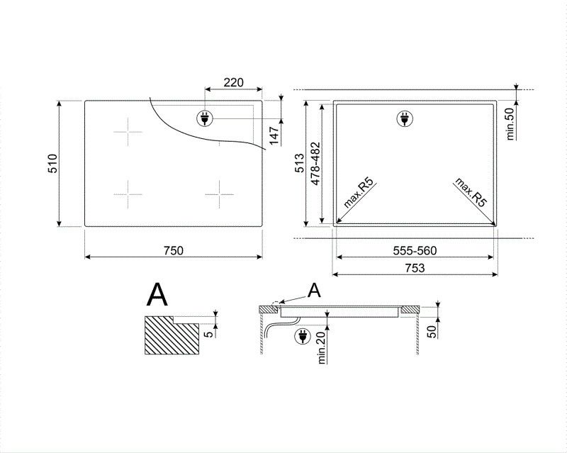 Smeg kookplaat SI4742D afbeelding 3