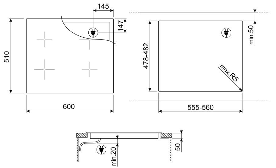 Smeg kookplaat SIM6644R afbeelding 3