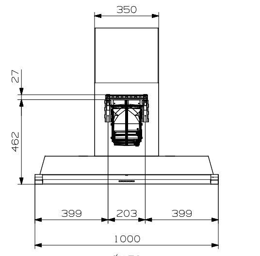 Steel afzuigkap AKL100 BA afbeelding 3