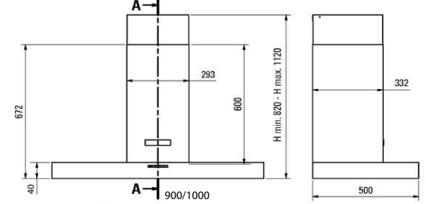 Steel afzuigkap EKL100 NF afbeelding 3