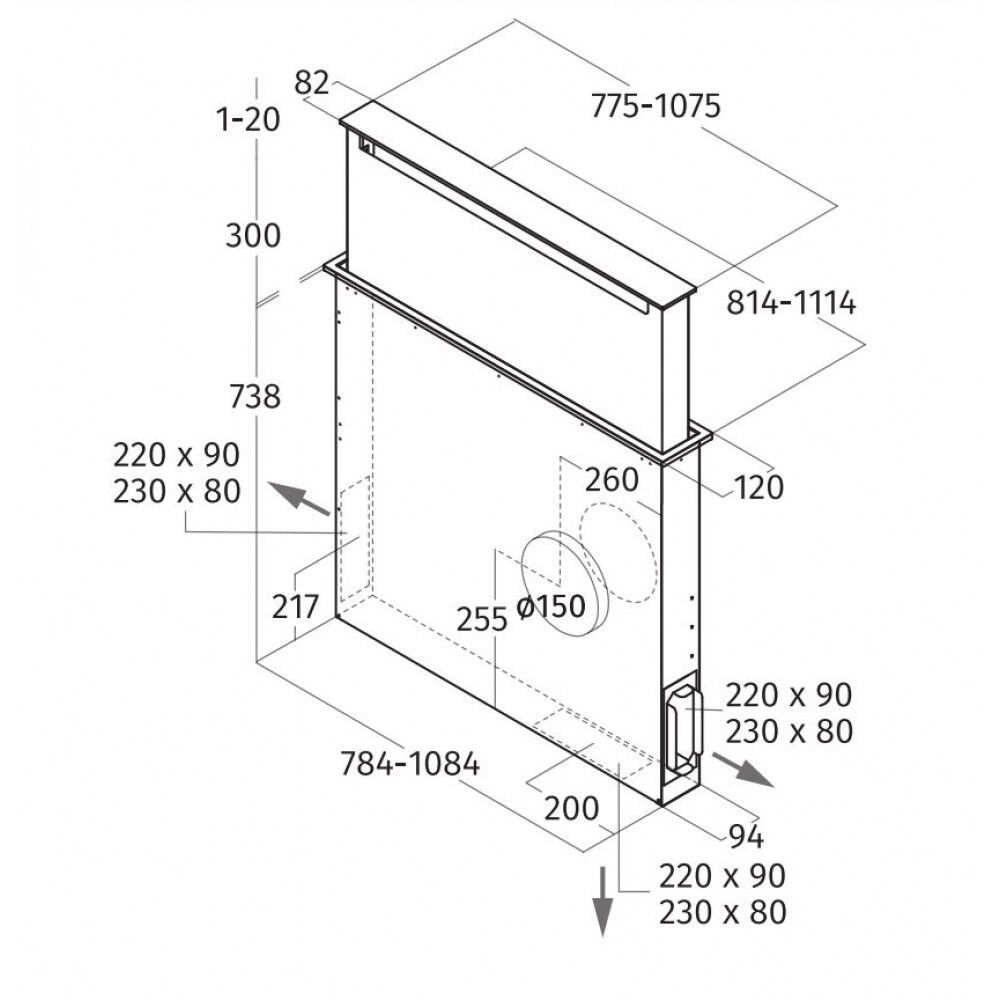 Wave afzuigkap D-004-ELEKTRA afbeelding 3