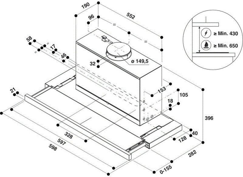 Whirlpool afzuigkap AKR634GY/3 afbeelding 3