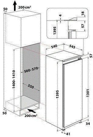 Whirlpool koelkast inbouw ARG8151 afbeelding 4