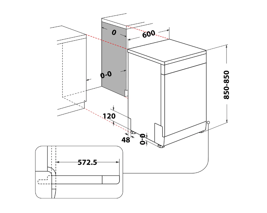 Whirlpool W2F HD624 vrijstaand vaatwasser afbeelding 5