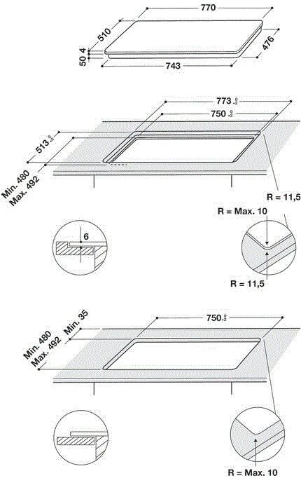 Whirlpool kookplaat inbouw WFS5077NE/IXL afbeelding 4