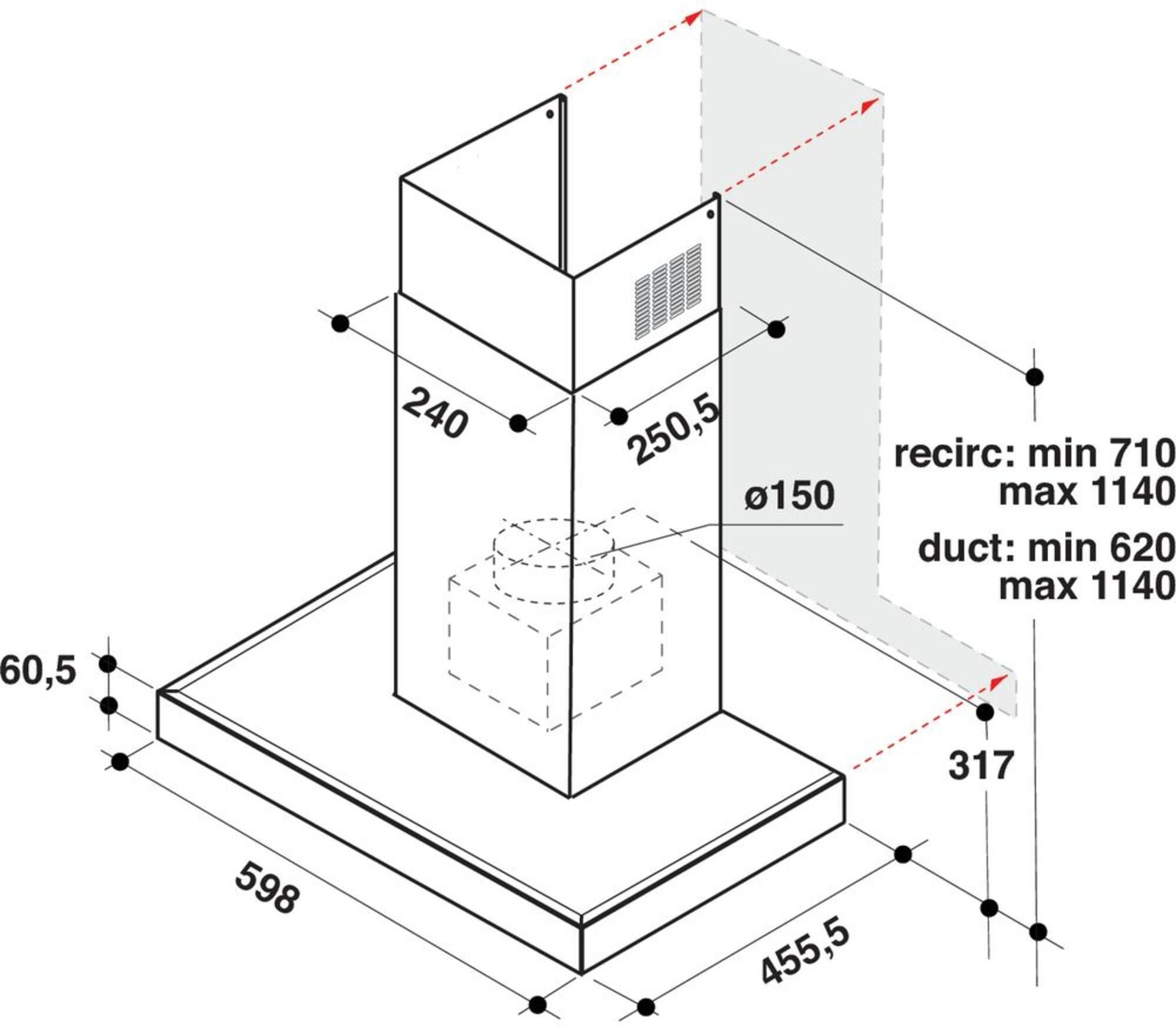 Whirlpool afzuigkap  WHBS62FLTK afbeelding 4