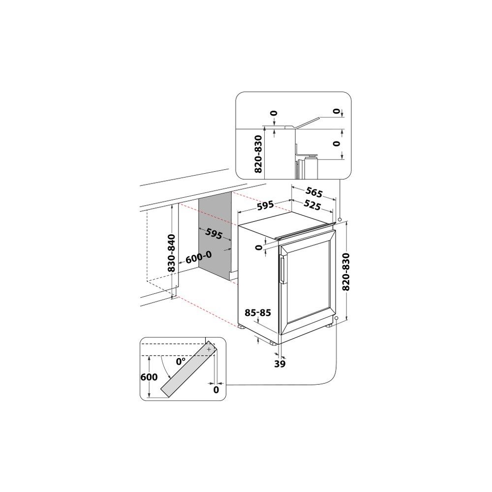 Whirlpool wijnkast WHWBU60D2B afbeelding 3