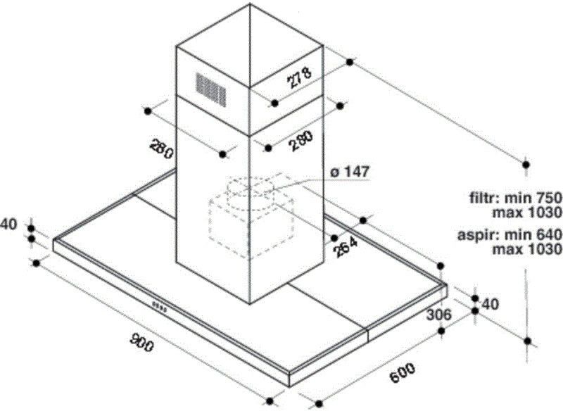 Whirlpool afzuigkap WIB93LMX afbeelding 3