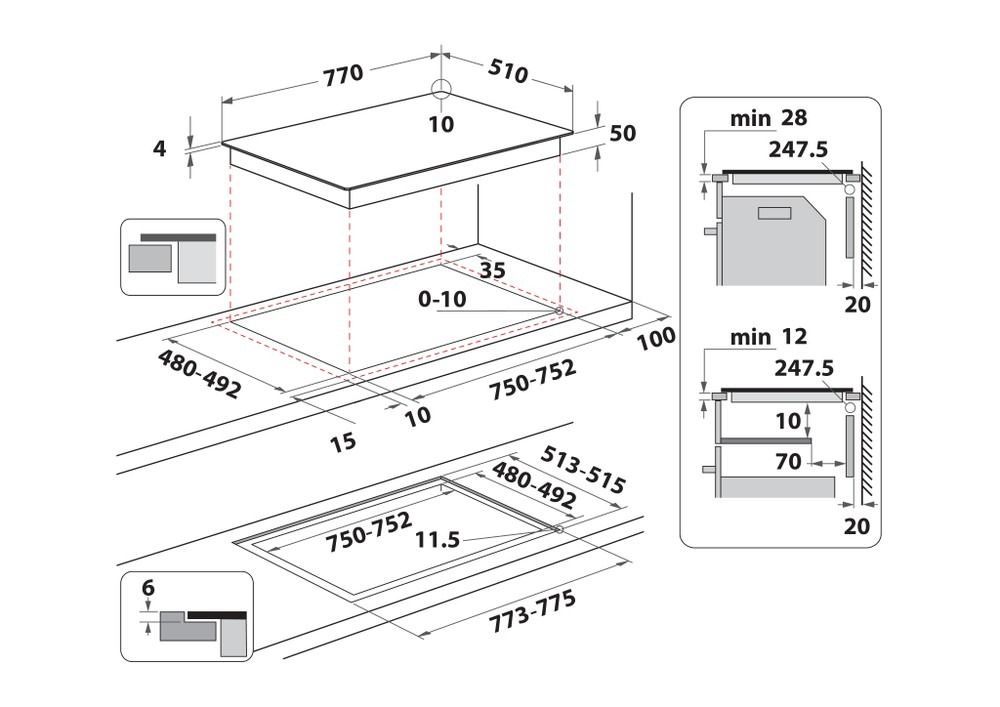 Whirlpool WLS3777NEBM inbouw kookplaat afbeelding 5