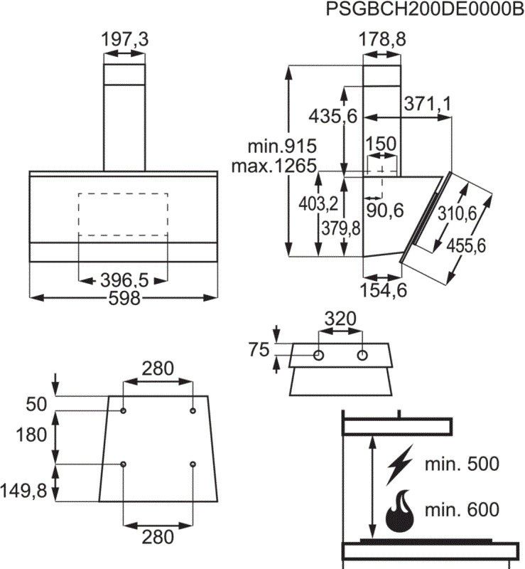 Zanussi afzuigkap ZFV816K afbeelding 3