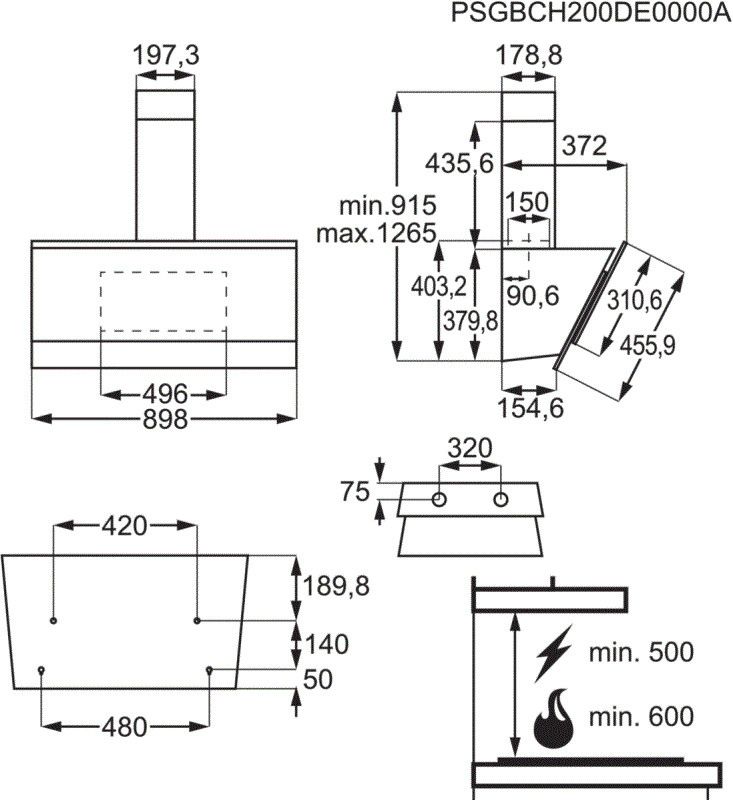 Zanussi afzuigkap  ZFV819K afbeelding 4