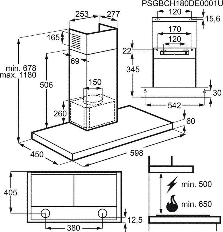 Zanussi afzuigkap  ZHB62670XA afbeelding 4