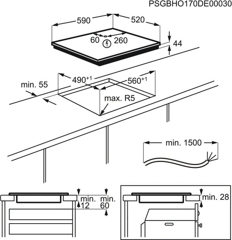 Zanussi kookplaat ZILN646K afbeelding 3