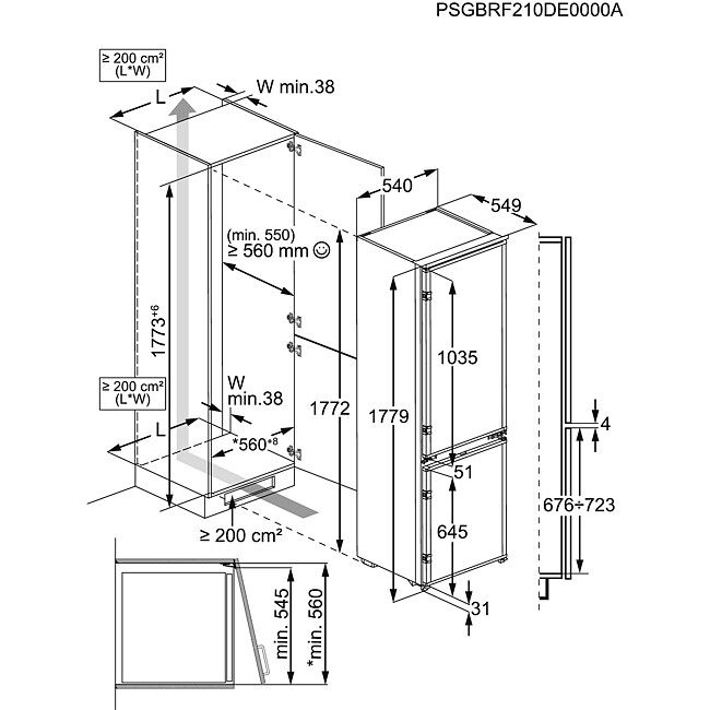Zanussi ZNFN18ES3 inbouw koelkast afbeelding 5